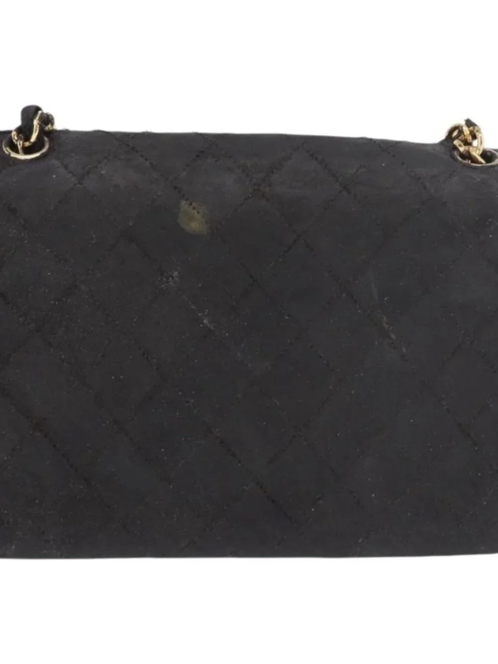 CHANEL Matelasse Chain Shoulder Bag Leather Black Gold CC Auth 188806